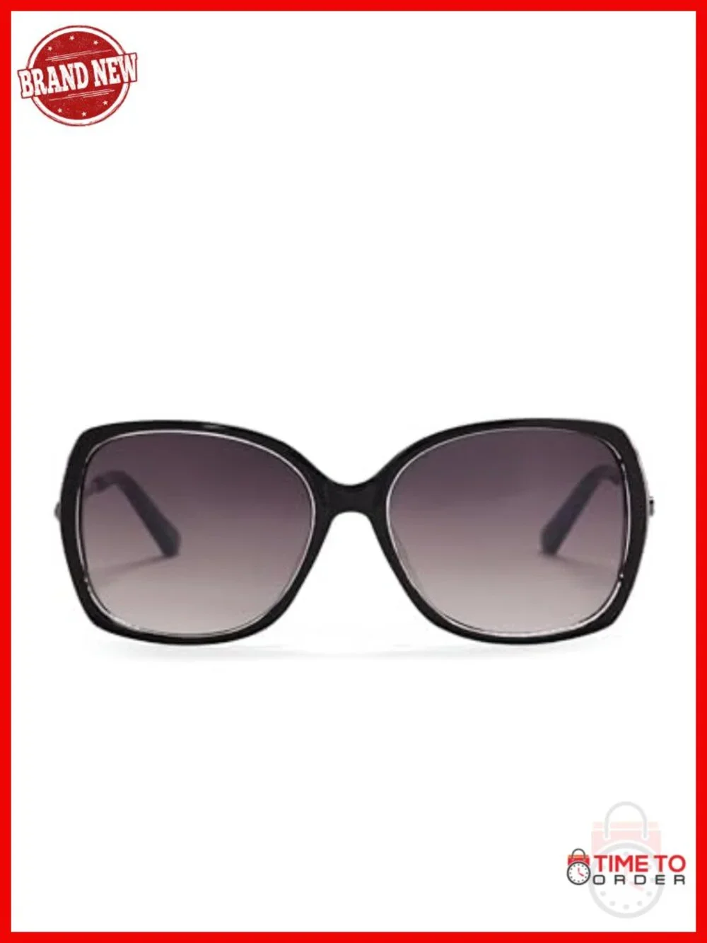 UV400 Protective Polycarbonate Oval Sunglasses with Microfiber Pouch, Fashion